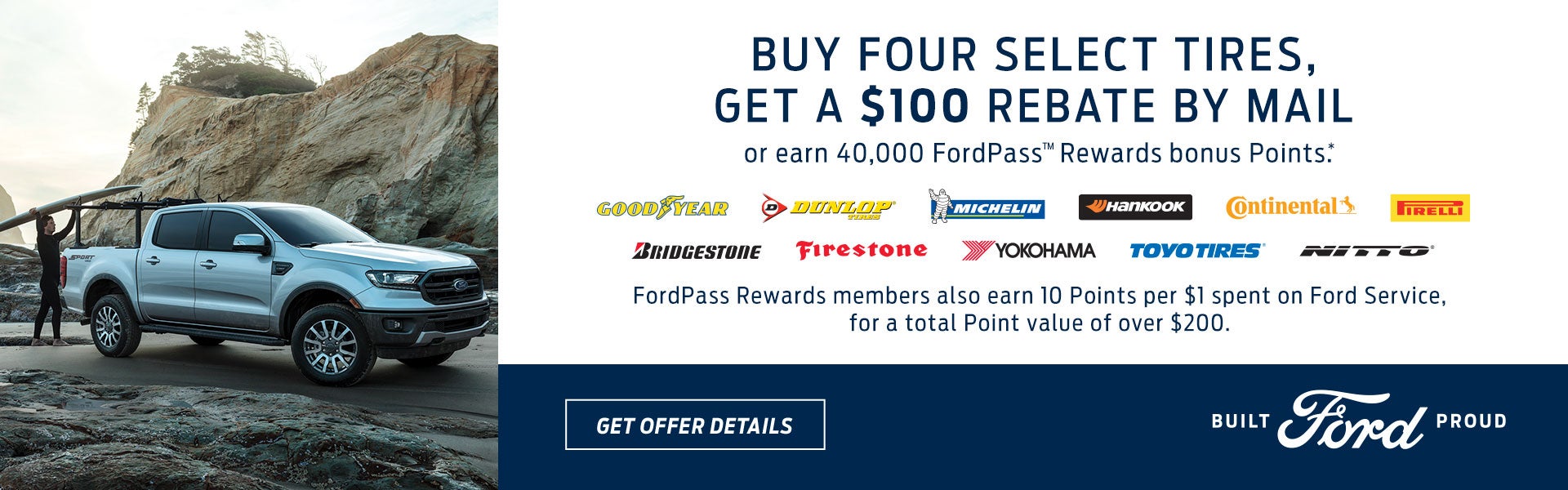 Buy four select tires, get a $70 rebate by mail. Click to print this offer.